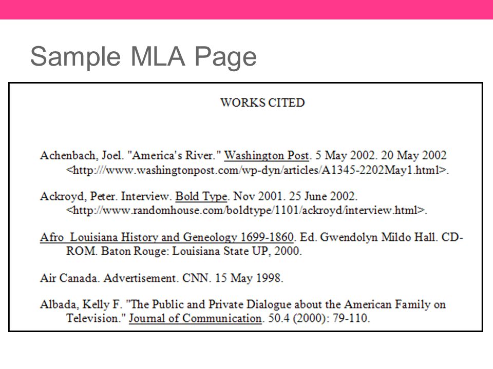 How to put a bibliography in mla format